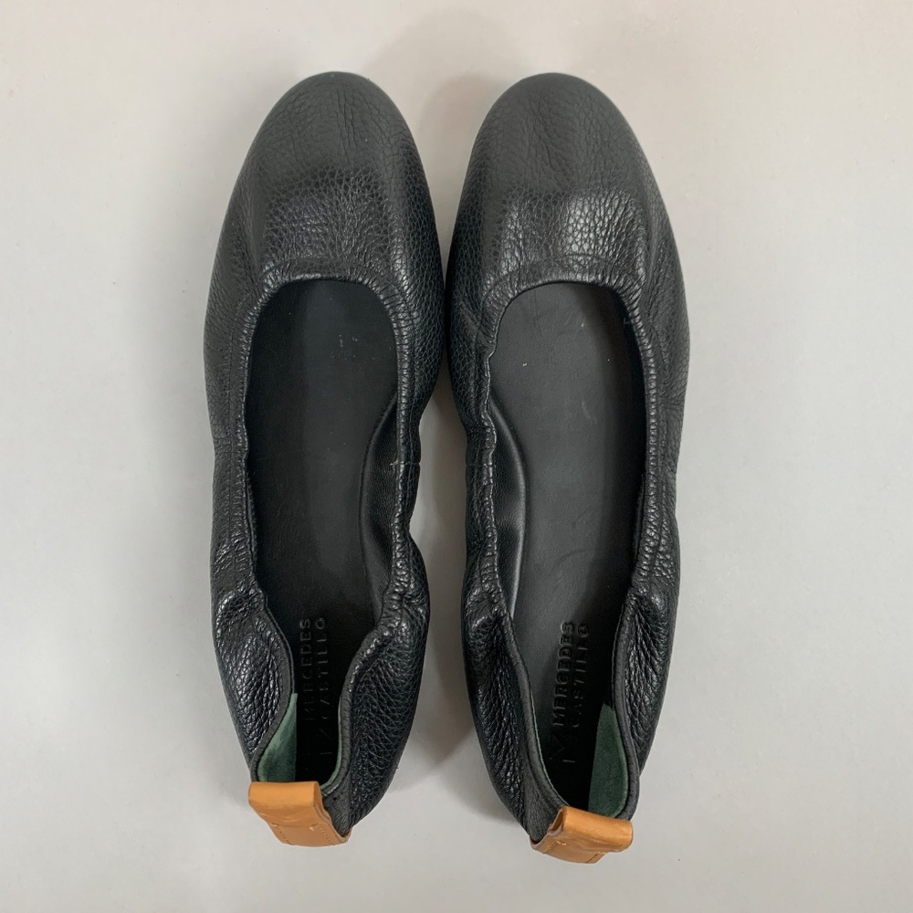 Mercedes Castillo Womens Leather Ballet Flats in Black - Picture 2 of 7